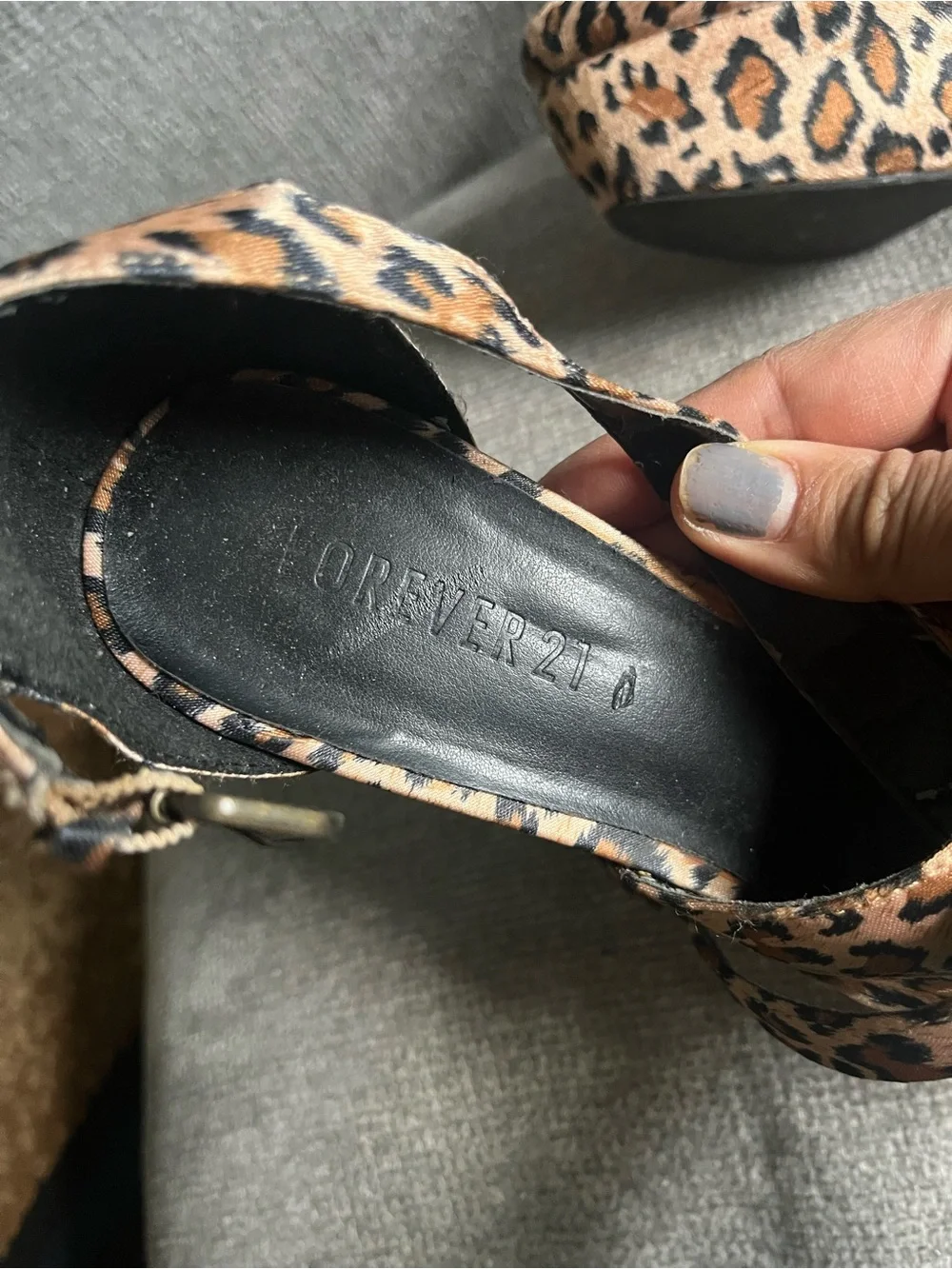 Forever 21 Leopard-Print Cross Strap Heels - Brown & Black